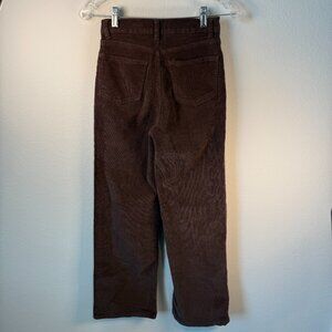 Aeropostale Brown Corduroy High Rise Wide Leg Trouser Pants Size 2